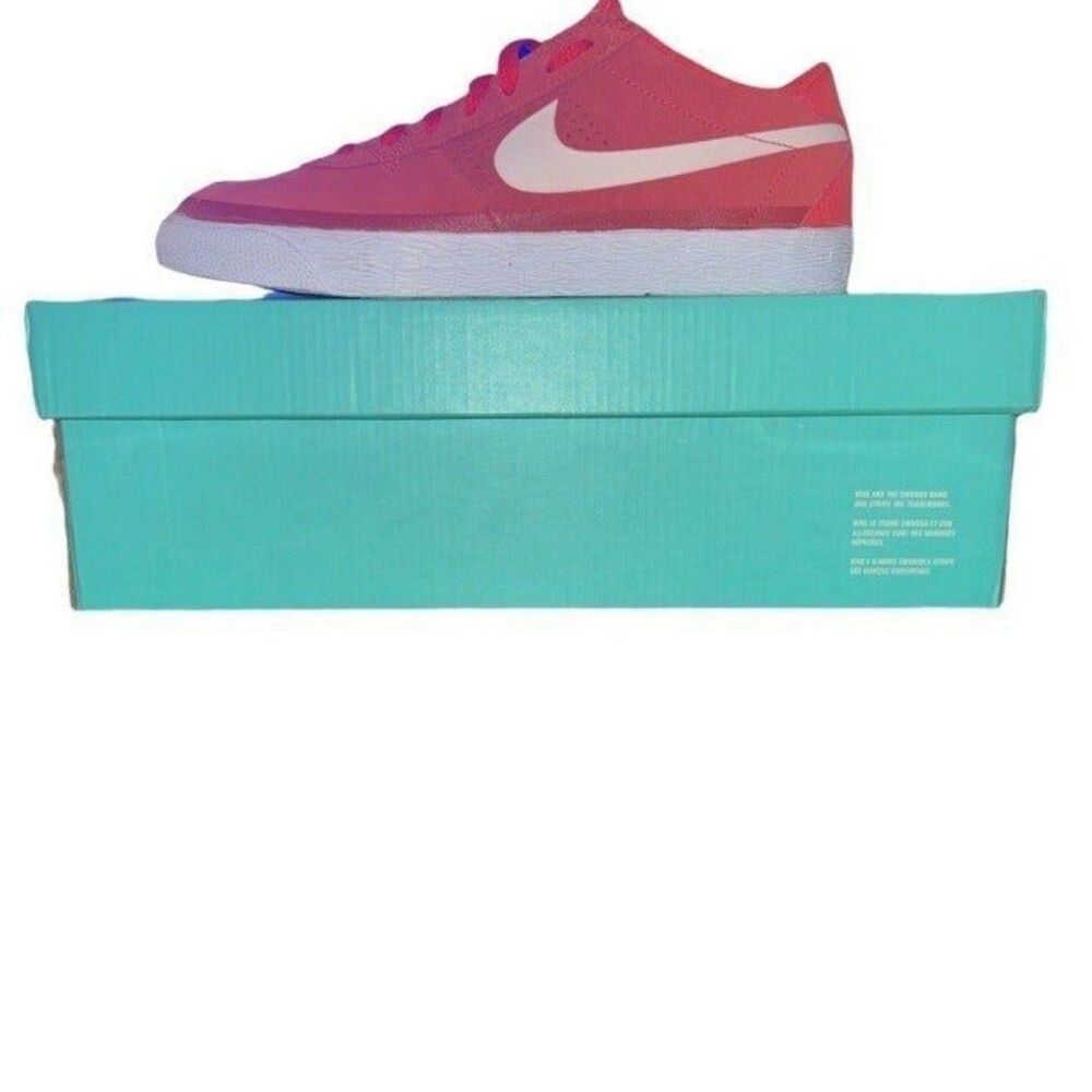 Nike SB Bruin Premium SE Skate Shoes Size 7.5 Red White Suede Low Top Sneakers